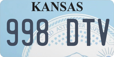 KS license plate 998DTV