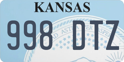 KS license plate 998DTZ