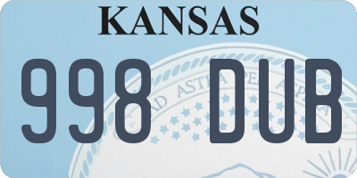 KS license plate 998DUB