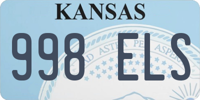 KS license plate 998ELS