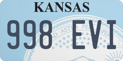 KS license plate 998EVI