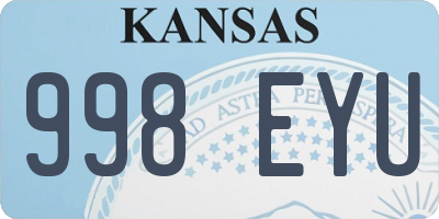 KS license plate 998EYU