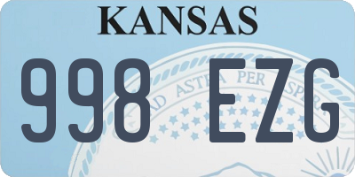KS license plate 998EZG