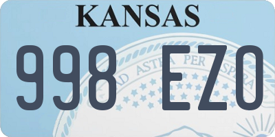 KS license plate 998EZO