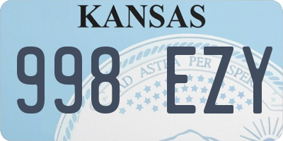 KS license plate 998EZY