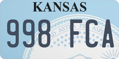 KS license plate 998FCA