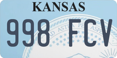 KS license plate 998FCV