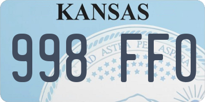 KS license plate 998FFO