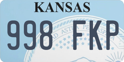 KS license plate 998FKP