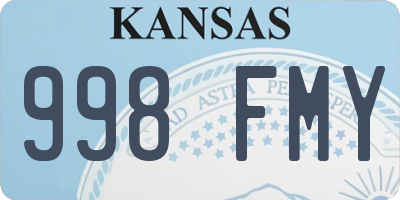KS license plate 998FMY