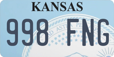 KS license plate 998FNG