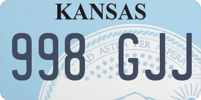 KS license plate 998GJJ