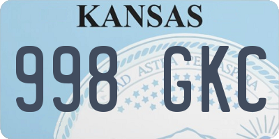 KS license plate 998GKC