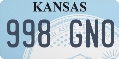 KS license plate 998GNO
