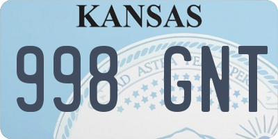 KS license plate 998GNT