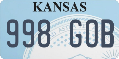 KS license plate 998GOB