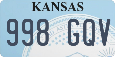 KS license plate 998GQV