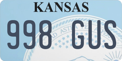 KS license plate 998GUS