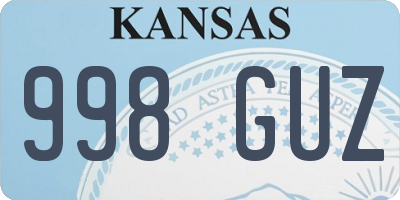KS license plate 998GUZ