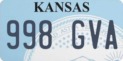 KS license plate 998GVA