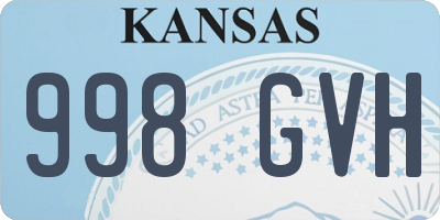 KS license plate 998GVH