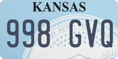 KS license plate 998GVQ