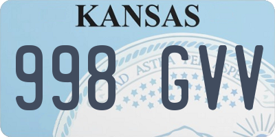 KS license plate 998GVV