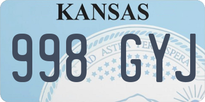 KS license plate 998GYJ