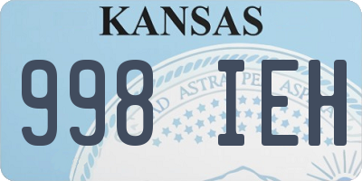 KS license plate 998IEH