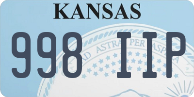 KS license plate 998IIP