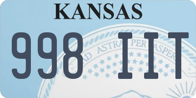 KS license plate 998IIT
