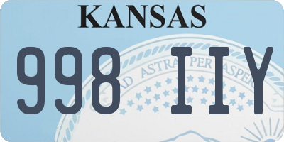 KS license plate 998IIY