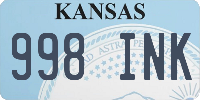 KS license plate 998INK