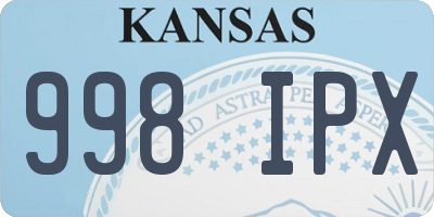KS license plate 998IPX