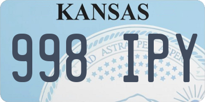 KS license plate 998IPY