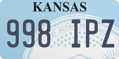 KS license plate 998IPZ