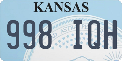 KS license plate 998IQH