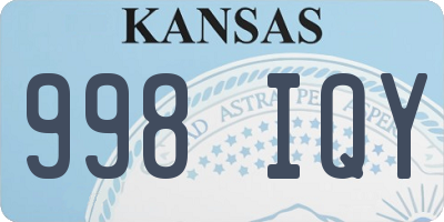 KS license plate 998IQY