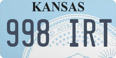 KS license plate 998IRT