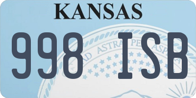 KS license plate 998ISB