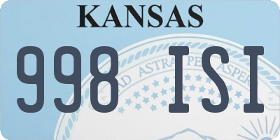 KS license plate 998ISI