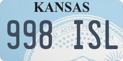 KS license plate 998ISL