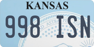 KS license plate 998ISN