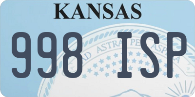 KS license plate 998ISP