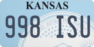 KS license plate 998ISU