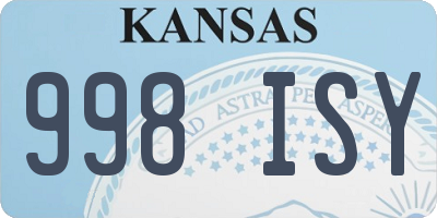 KS license plate 998ISY