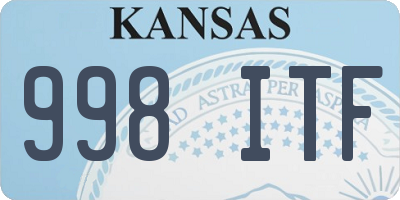 KS license plate 998ITF