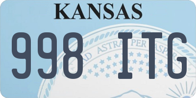 KS license plate 998ITG