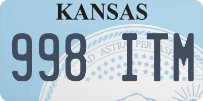 KS license plate 998ITM