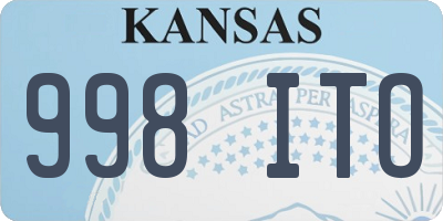 KS license plate 998ITO